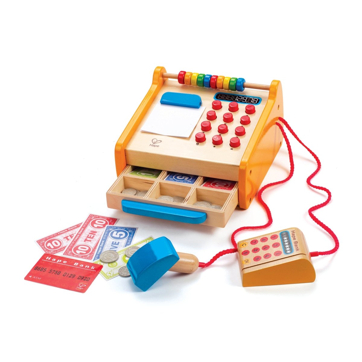 Hape Wooden Checkout Cashier Register Kitchen Playset - Premium for Kids in Qatar | Toysaro.com